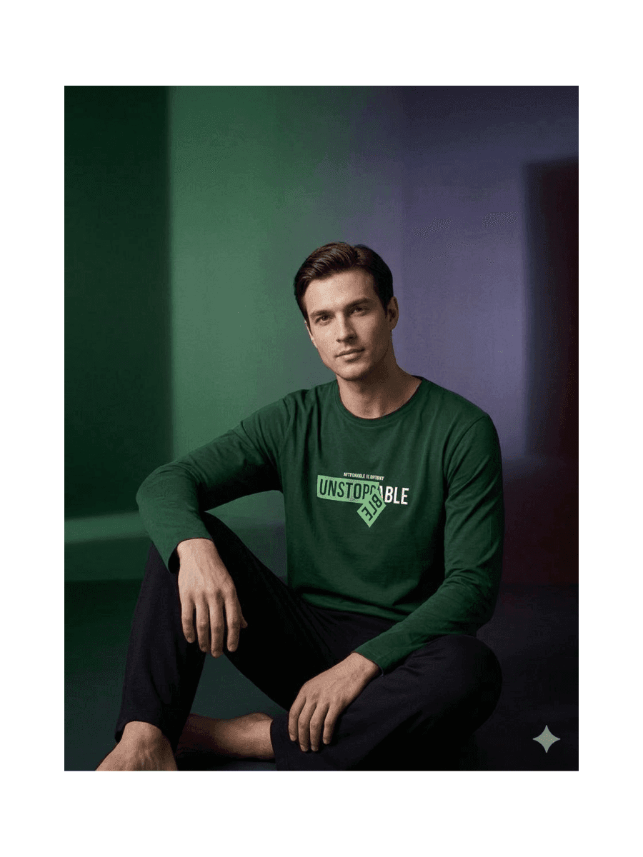Unstoppable Erkek %100 Pamuk Pijama Takımı – Konfor Serisi