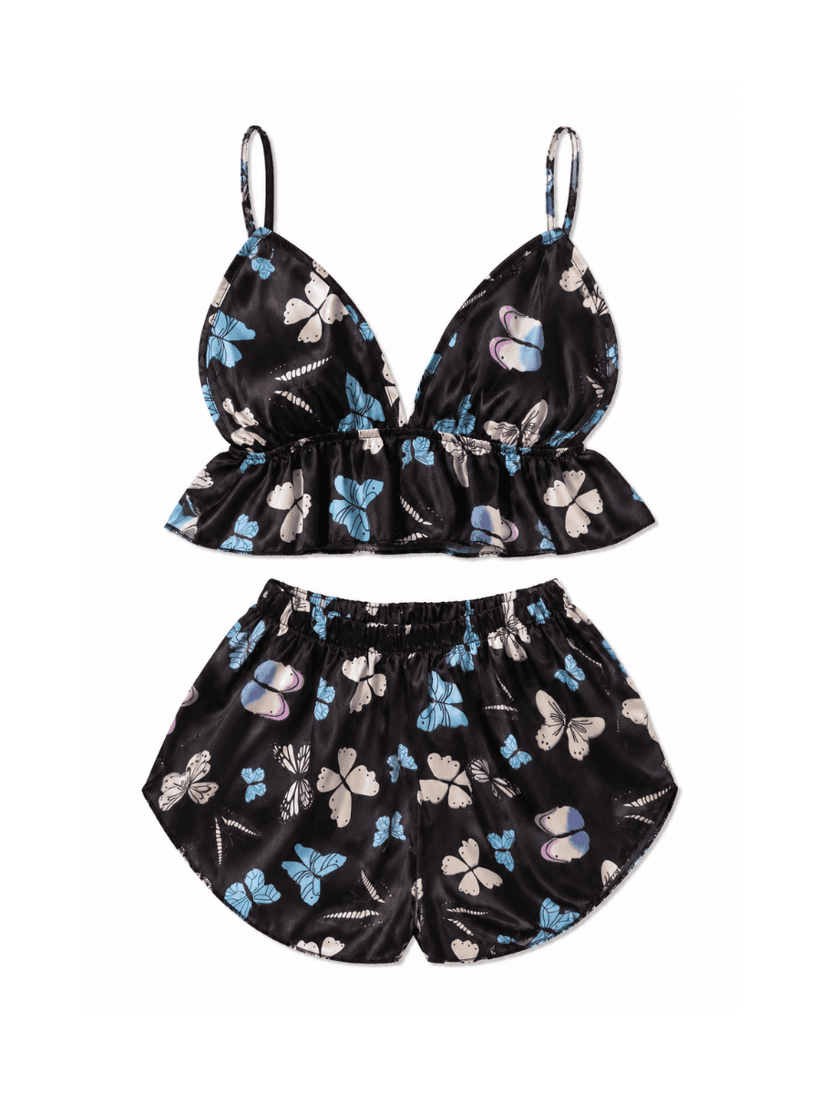 Butterfly Satin Dream Şortlu Takım